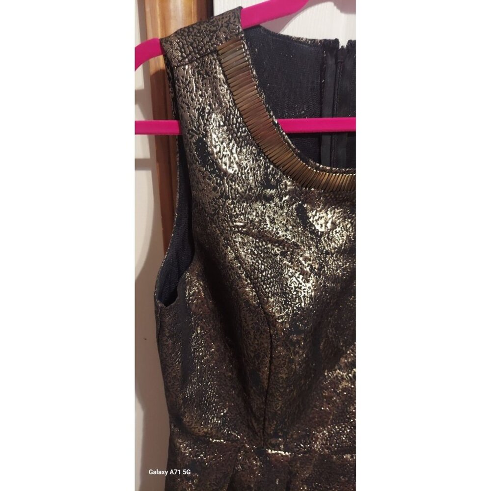Romeo &‎ Juliet Couture Dress Black Gold Sleeveless Size L Party Homecoming NWT - Picture 3 of 15